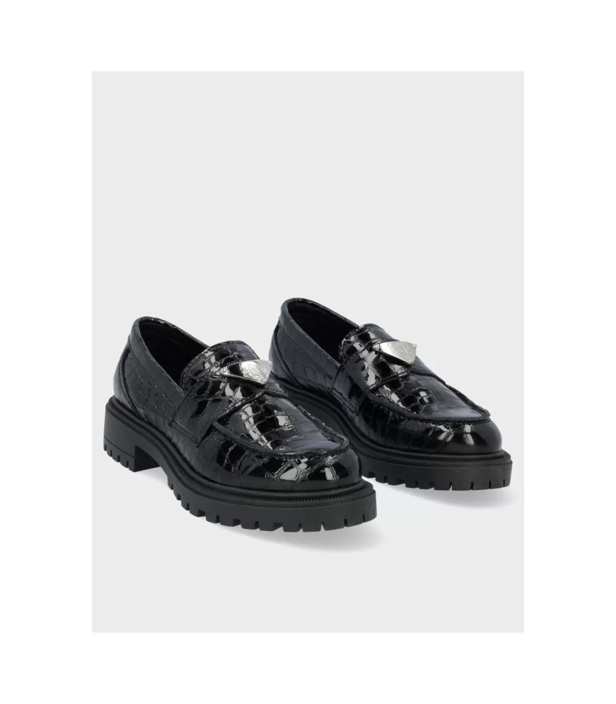 Mocasin Verona Croco Negro>Oveja Negra Store