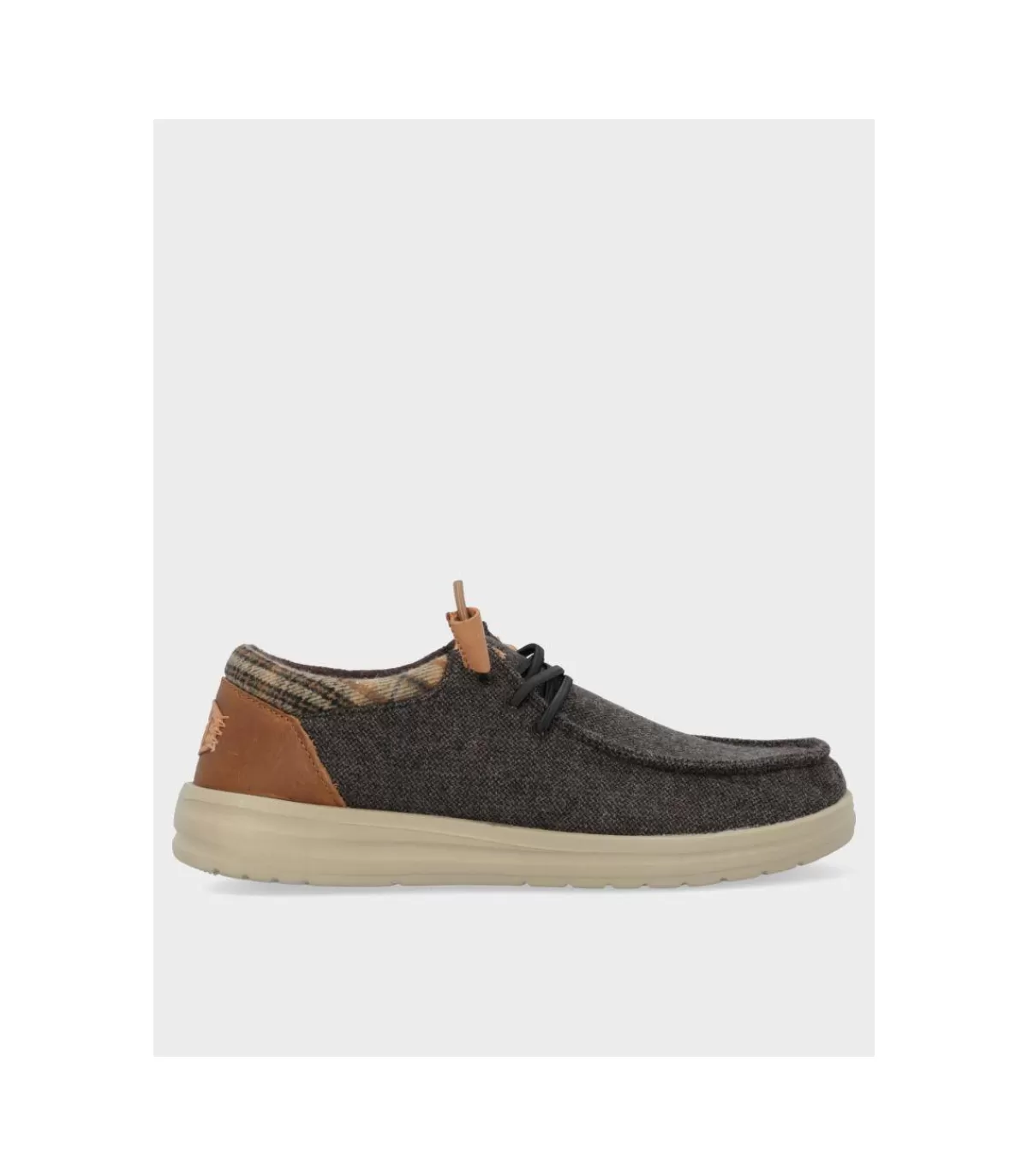Zapato Wally Grip Wool Brown>Hey Dude Outlet
