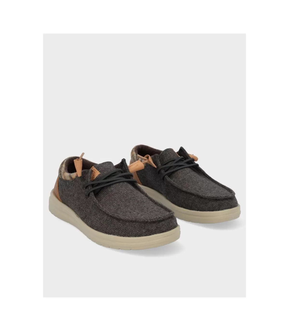 Zapato Wally Grip Wool Brown>Hey Dude Outlet