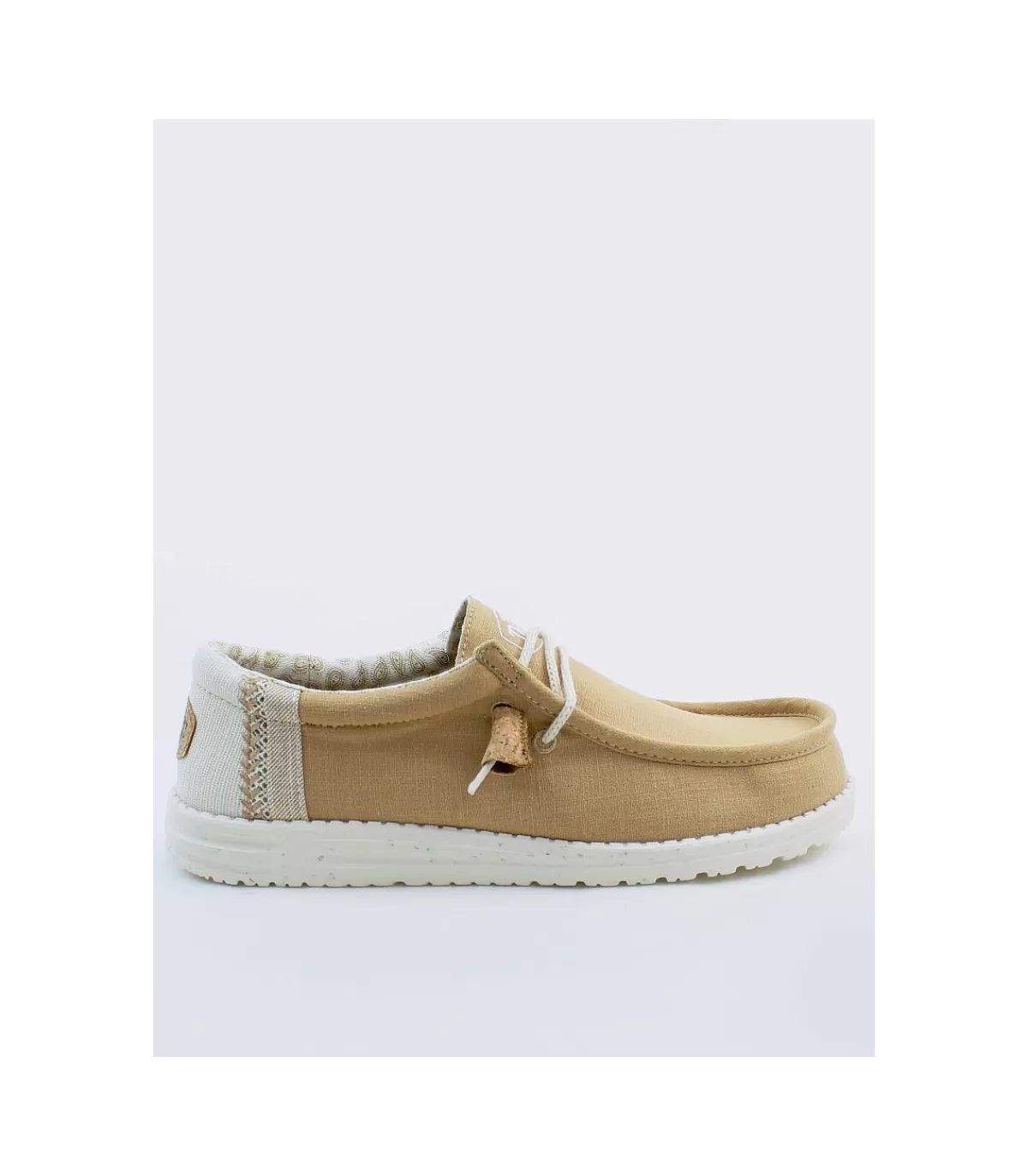 Zapato Wally Linen Natural Ocra>Hey Dude Best Sale