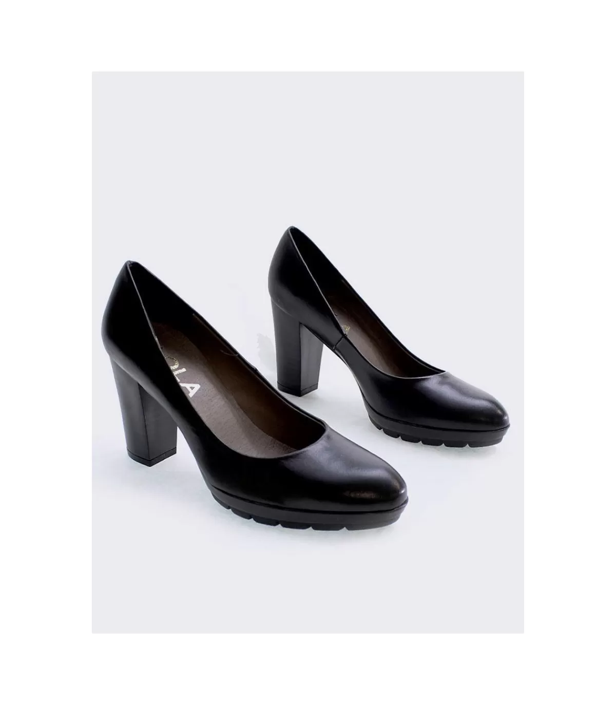 Zapato Tacón Grueso Lola 5485 Negro>* Online